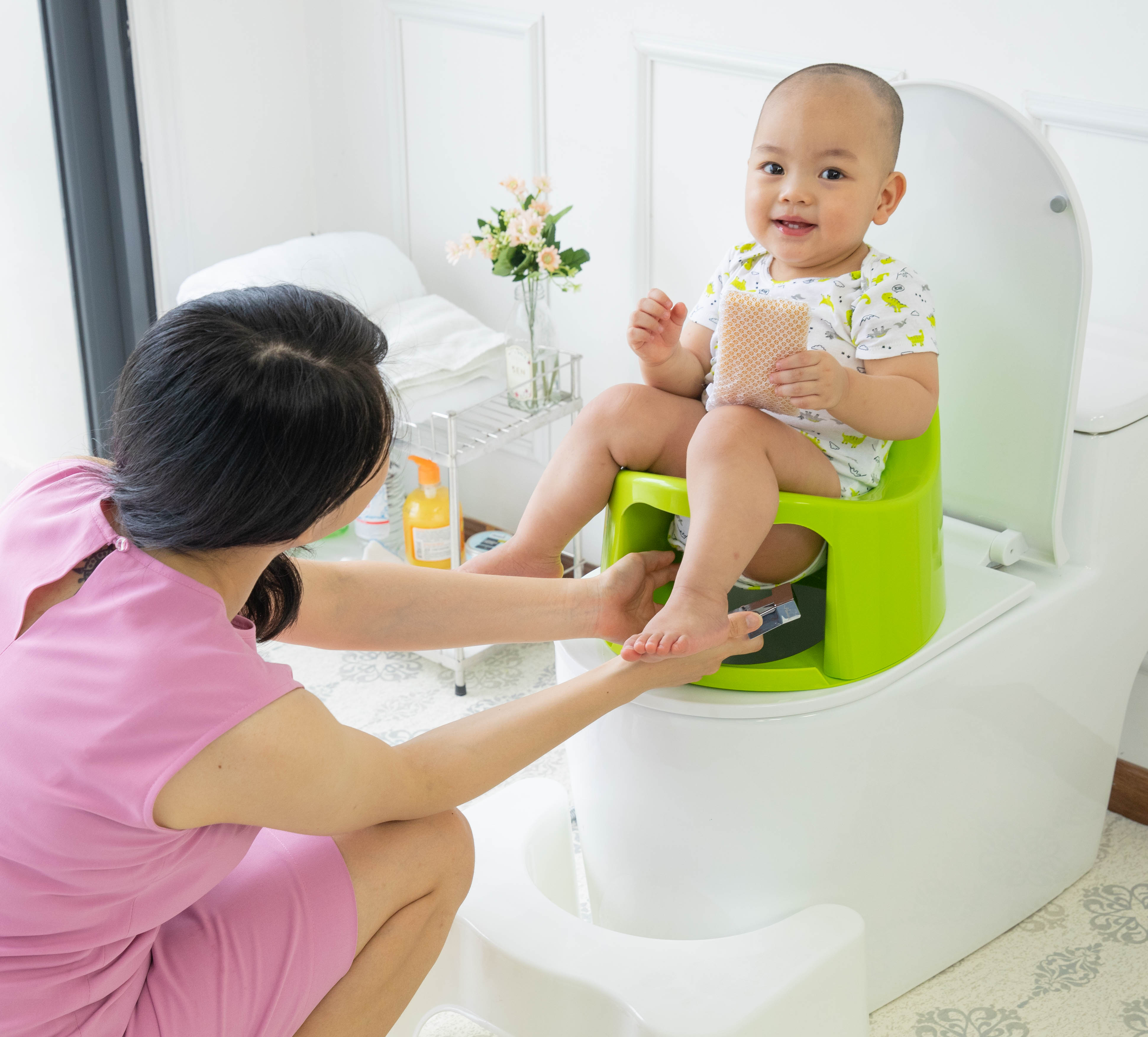 Bô Rửa Đa Năng Boom Potty - Hồng