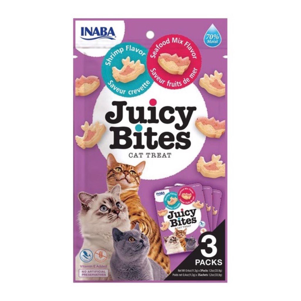 SNACK BÁNH THƯỞNG DẠNG MỀM INABA JUICY BITES CHO MÈO - NHẬP KHẨU INABA THÁI LAN