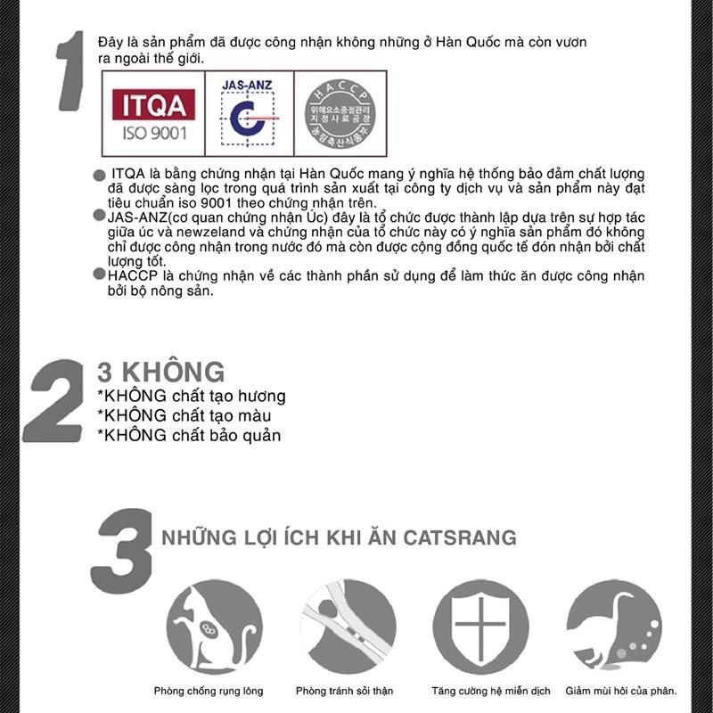 Hạt Catsrang cho mèo nhập khẩu Hàn Quốc gói 500g