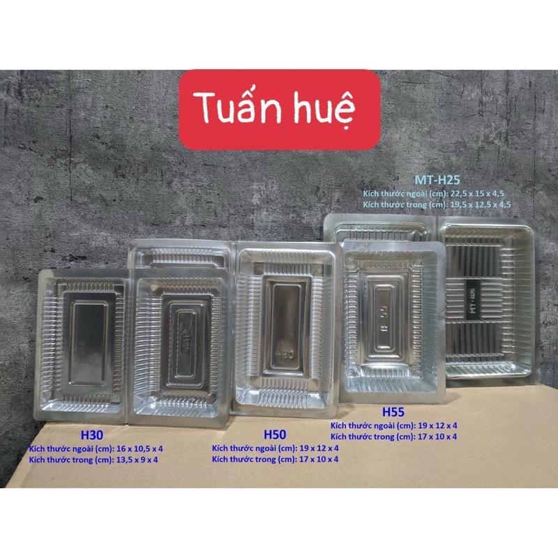 50 hộp nhựa nắp gập : đựng Bánh, Sushi, Cơm cuộn, Nem, Xúc xích, Xiên que, Phô mai,Trái cây ...