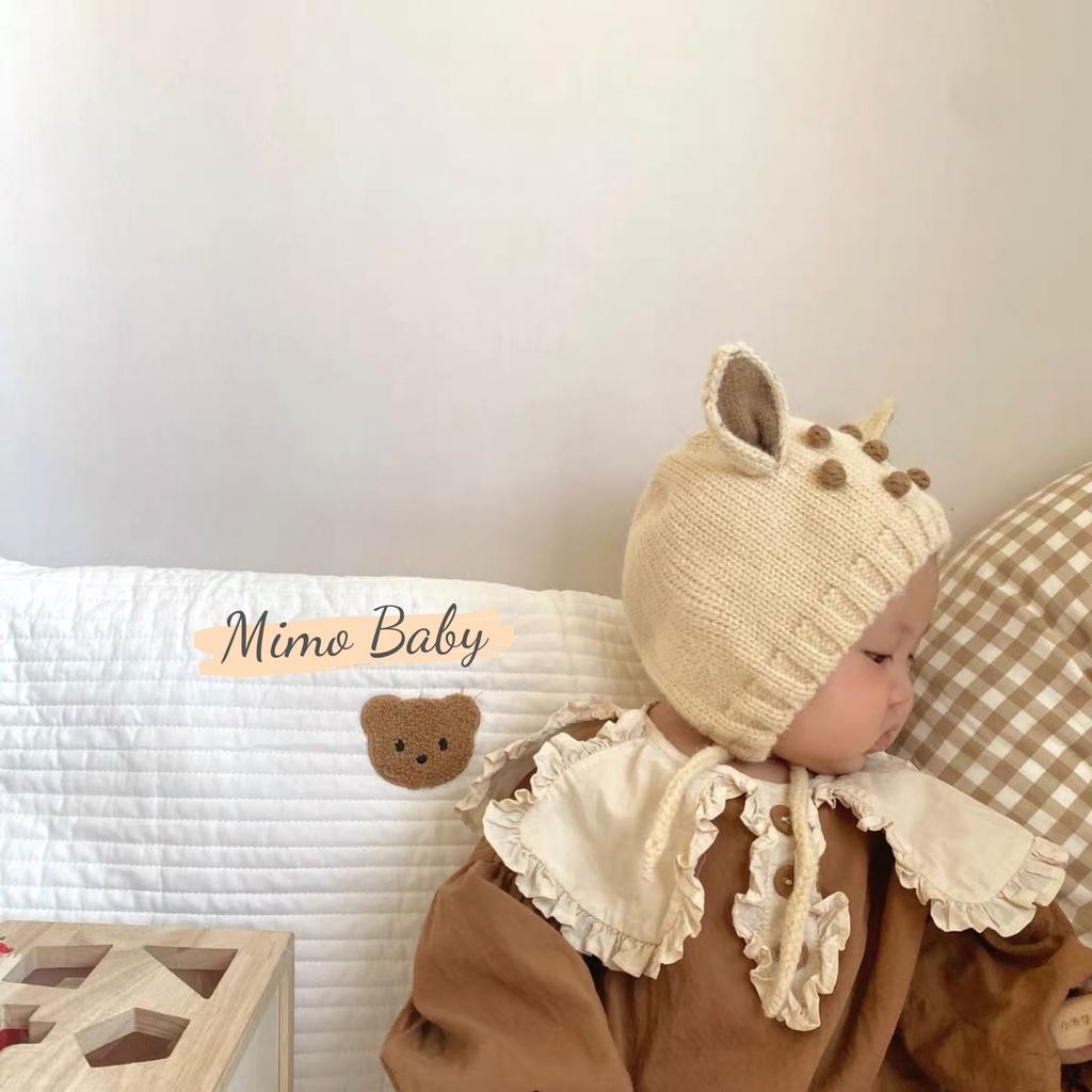 Mũ nón len hươu, nai đáng yêu cho bé 5m-2y mimo baby ML36