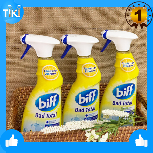 Xịt tẩy rửa phòng tắm 750ml, Badreiniger Total Zitrus, 750 ml, cho phòng tắm sạch bóng như mới.