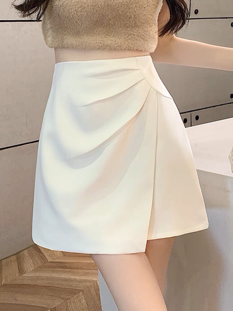 Chân váy xếp ly lưng cao tôn dáng Chân váy bút chì công sở cạp cao form chuẩn hàn quốc mặc đi làm đi chơi dạo phố