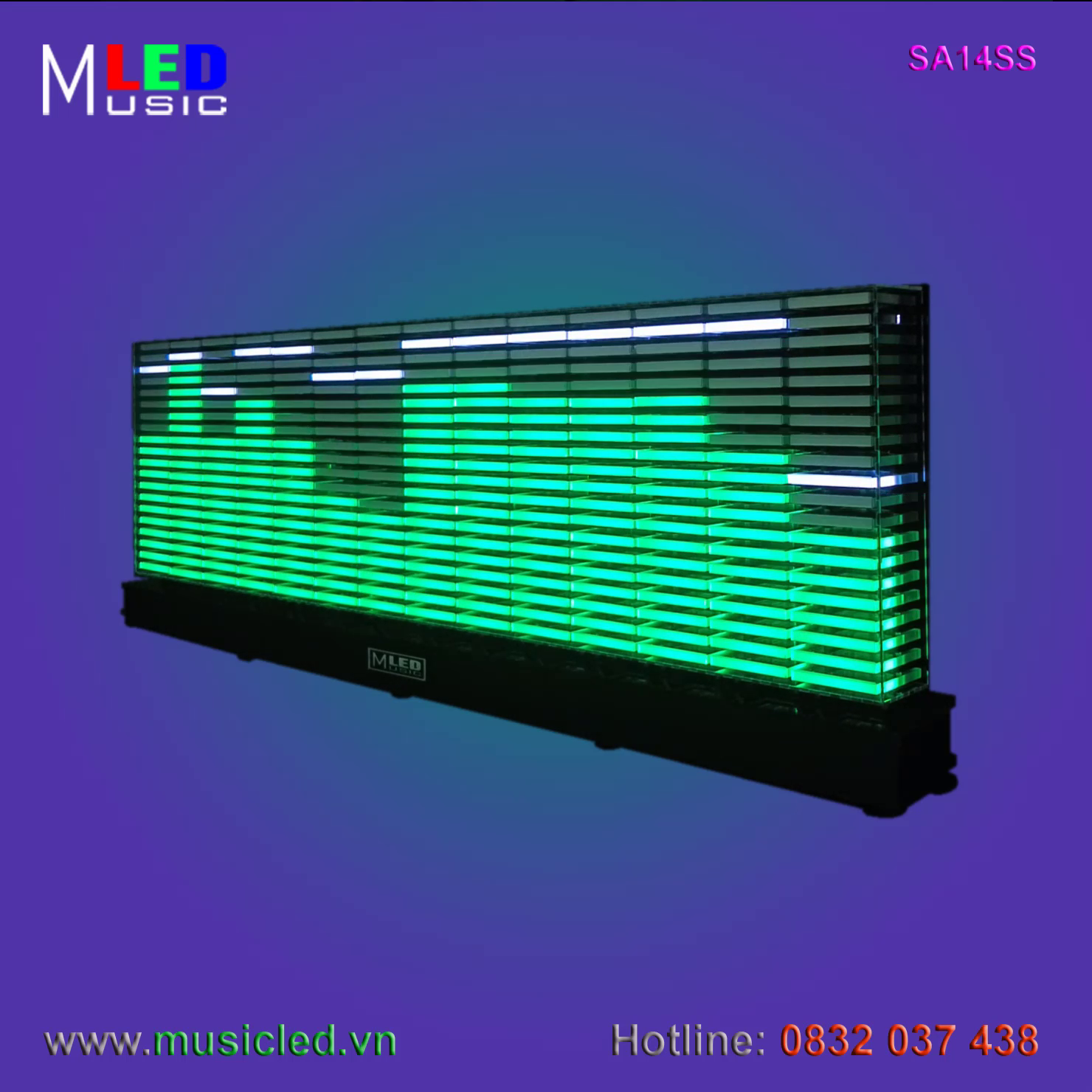 Dàn đèn Music LED nháy theo tần số nhạc 14 cột để bàn