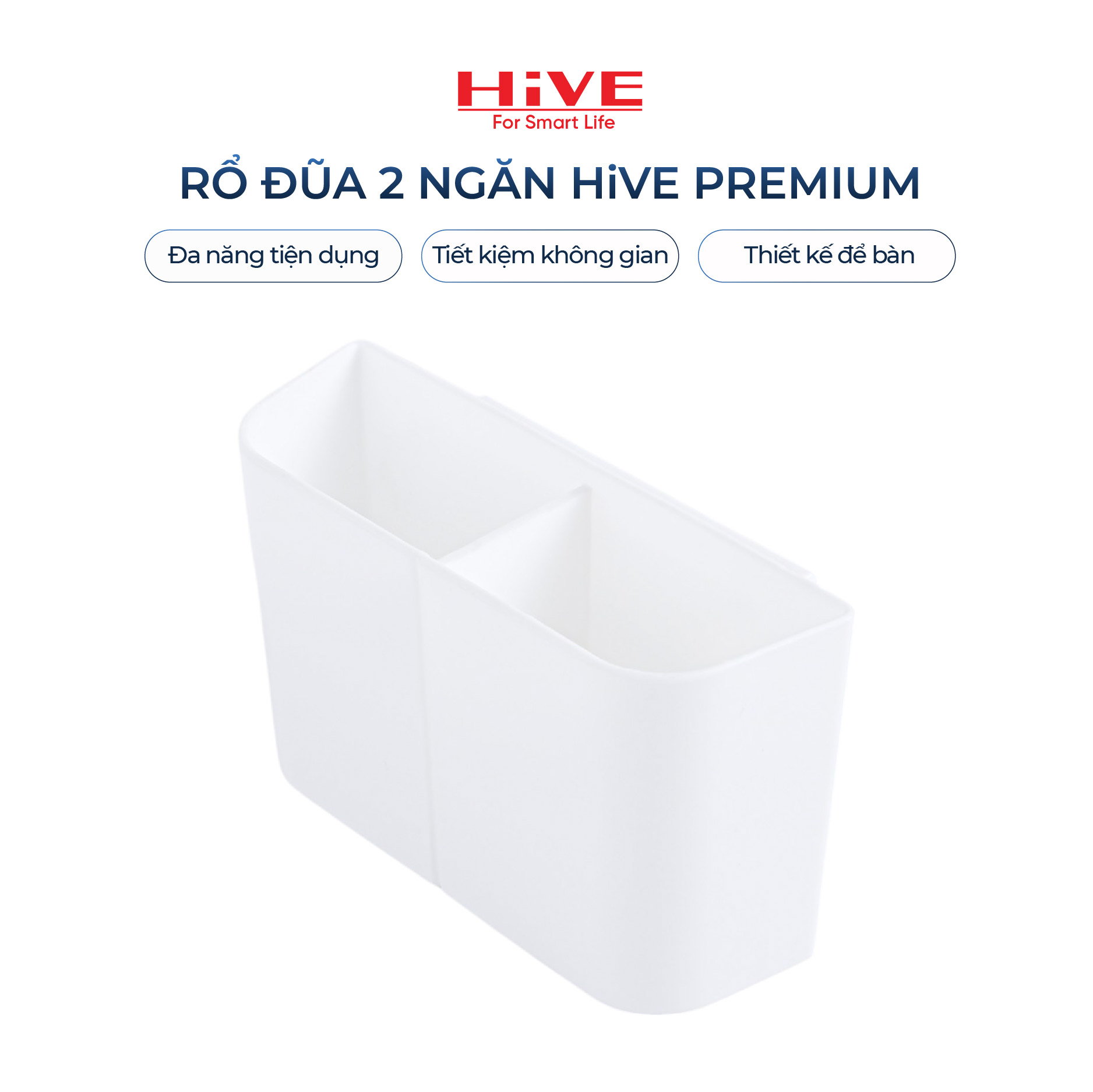 Hộp (ống) đựng đũa muỗng nhựa HiVE Premium