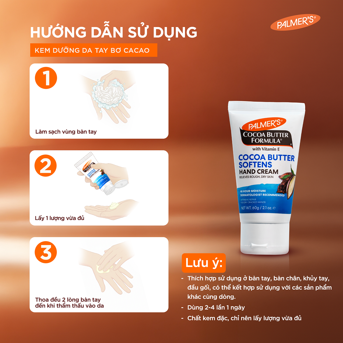 Kem dưỡng tay mềm mịn cho da khô Bơ Cacao Palmer's