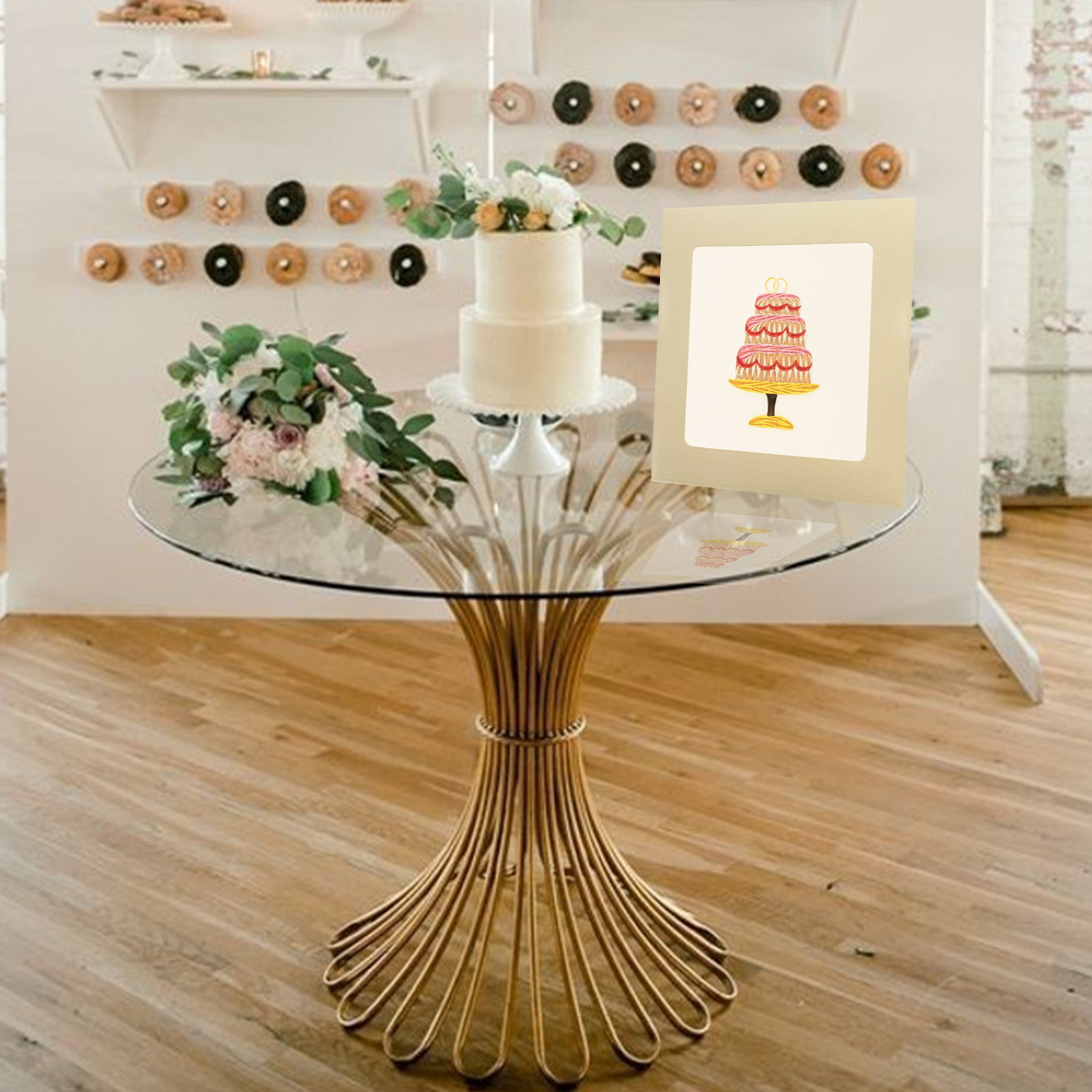 Thiệp Handmade - Thiệp Bánh kem đám cưới nghệ thuật giấy xoắn - Tặng Kèm Khung Giấy Để Bàn - Thiệp chúc mừng sinh nhật, kỷ niệm, tình yêu, cảm ơn...