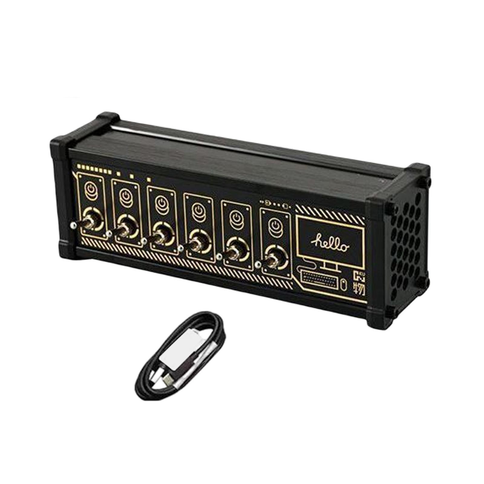 Portable 6 Port USB Hub Lightweight Power Adapter Splitter Expander Notebook