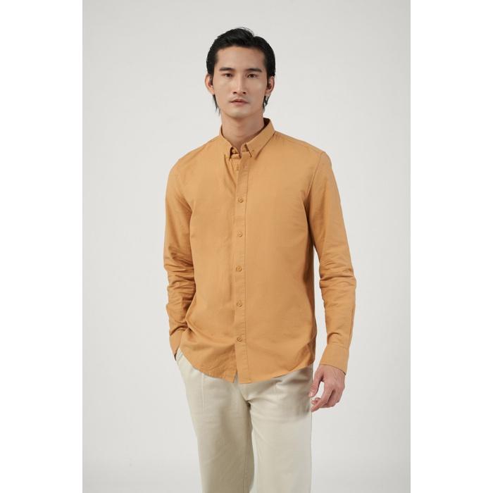 ÁO SƠ MI NAM TAY DÀI OXFORD TRƠN FORM FITTED - 10F22SHL002C | LASTORE MENSWEAR