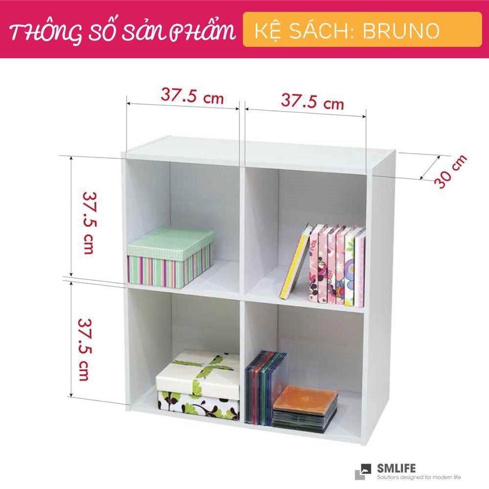 Giá sách gia đình thiết kế ấn tượng SMLIFE Bruno