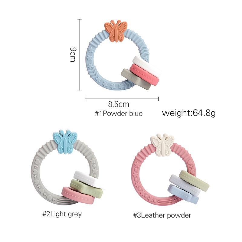 Đồ Chơi Gặm Nướu Mọc Răng Hình Bướm Bằng Silicon - Không Chứa BPA An Toàn Thực Phẩm Cho Bé