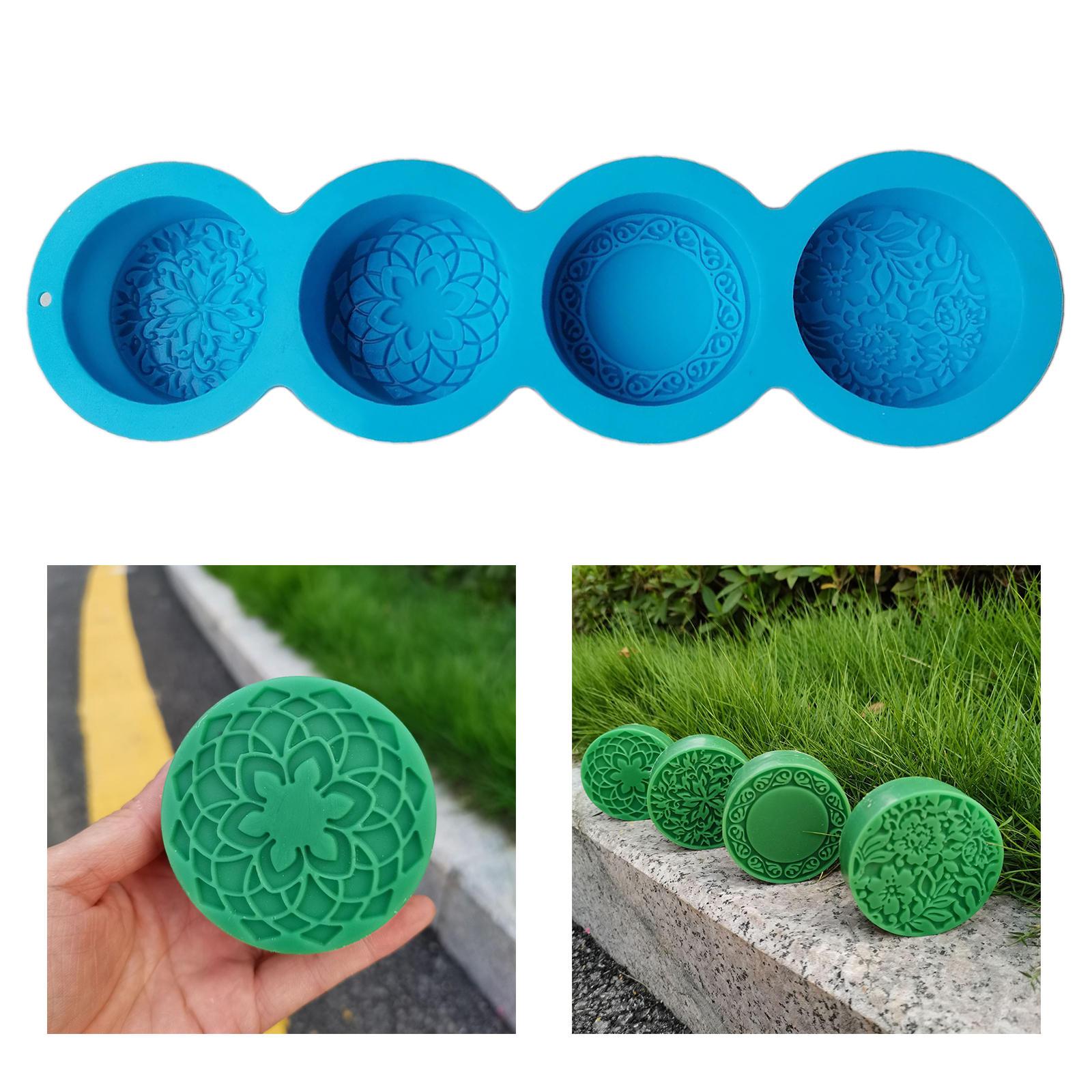 4 Cavity Silicone Soap Mold Handmade Soap Molds DIY Chocolate Pudding Jelly