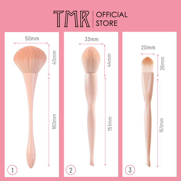 Cọ Tán Kem Nền Peach Foundation Brush TMR chính hãng, trợ thủ đắc lực cho lớp nền mỏng mịn, lông cọ mềm mượt cao cấp