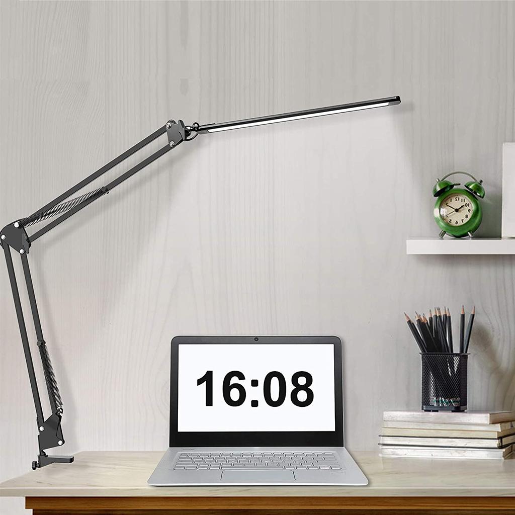 Desk Lamp Eye Protection LED Lamp with Clamp, Flexible Bedside Table Desk Lamp LED Reading Desk Light