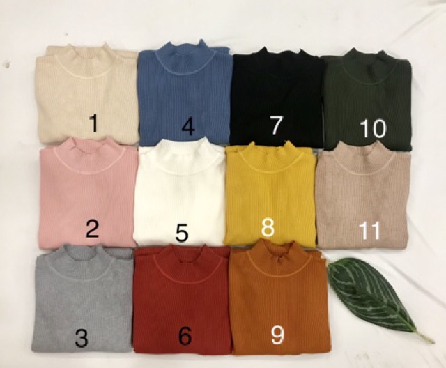 Áo len cổ cao 3p tay dài hàng đẹp loại 1, nhiều màu đẹp xuất sắc