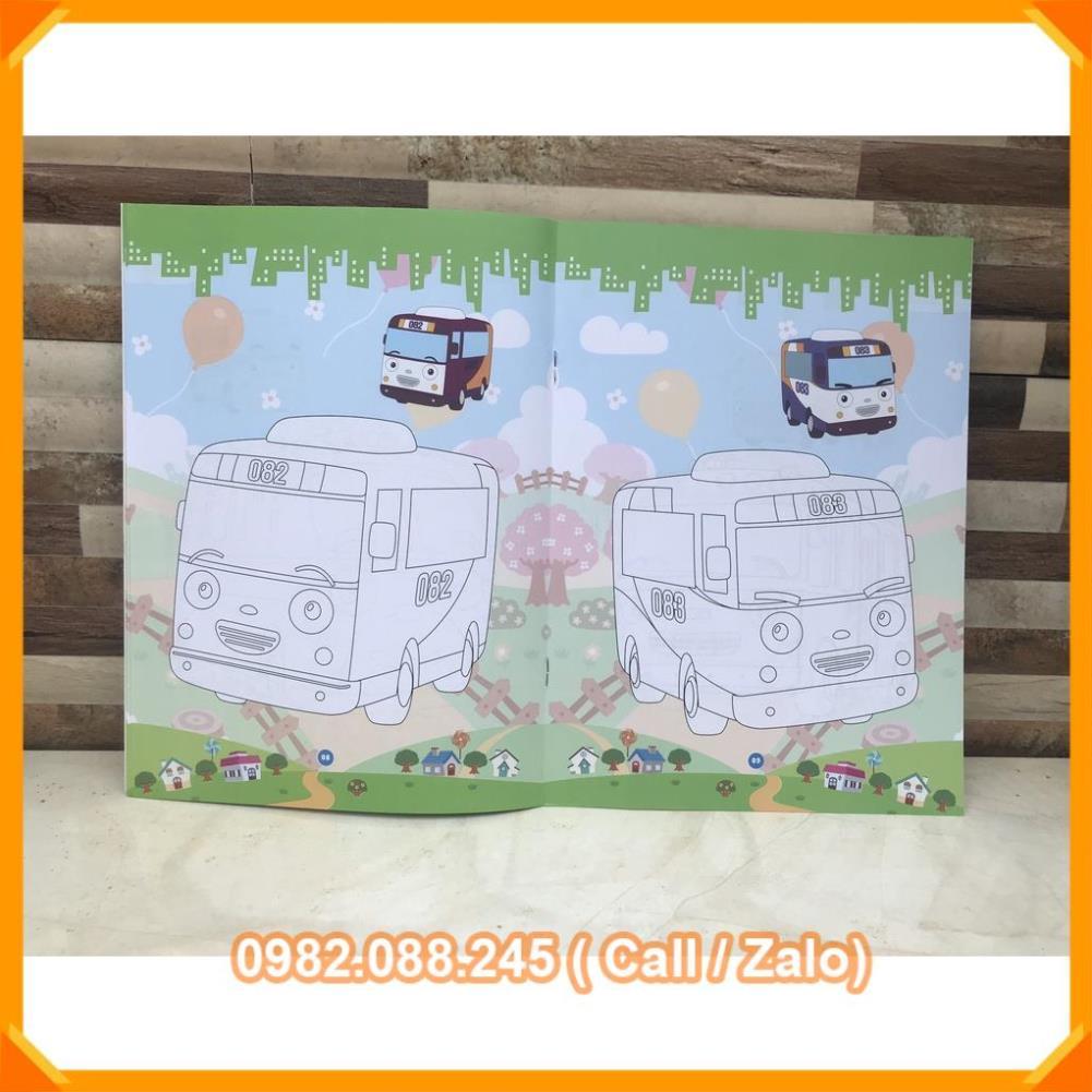 Bé tập tô màu TAYO