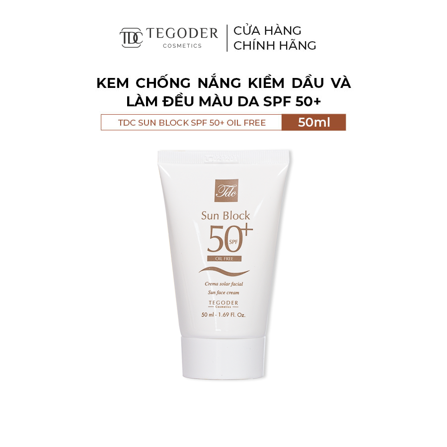 Kem chống nắng dành cho da dầu Tegoder Tdc Sun Block Spf 50+ Oil Free 50 ml Mã 9836