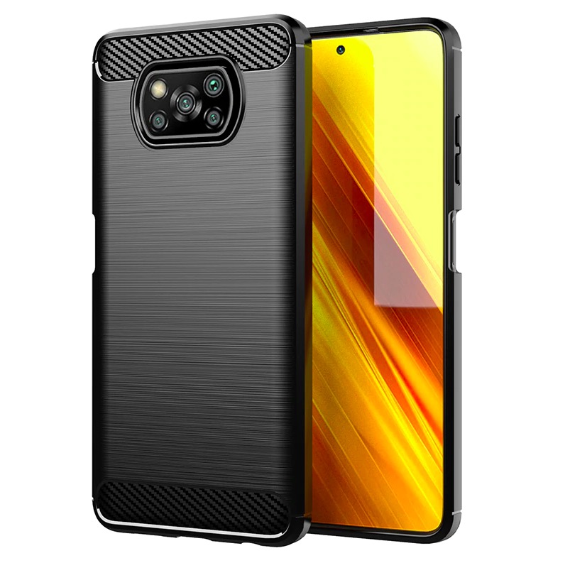 Ốp lưng chống sốc Vân Sợi Carbon cho POCO X3 NFC