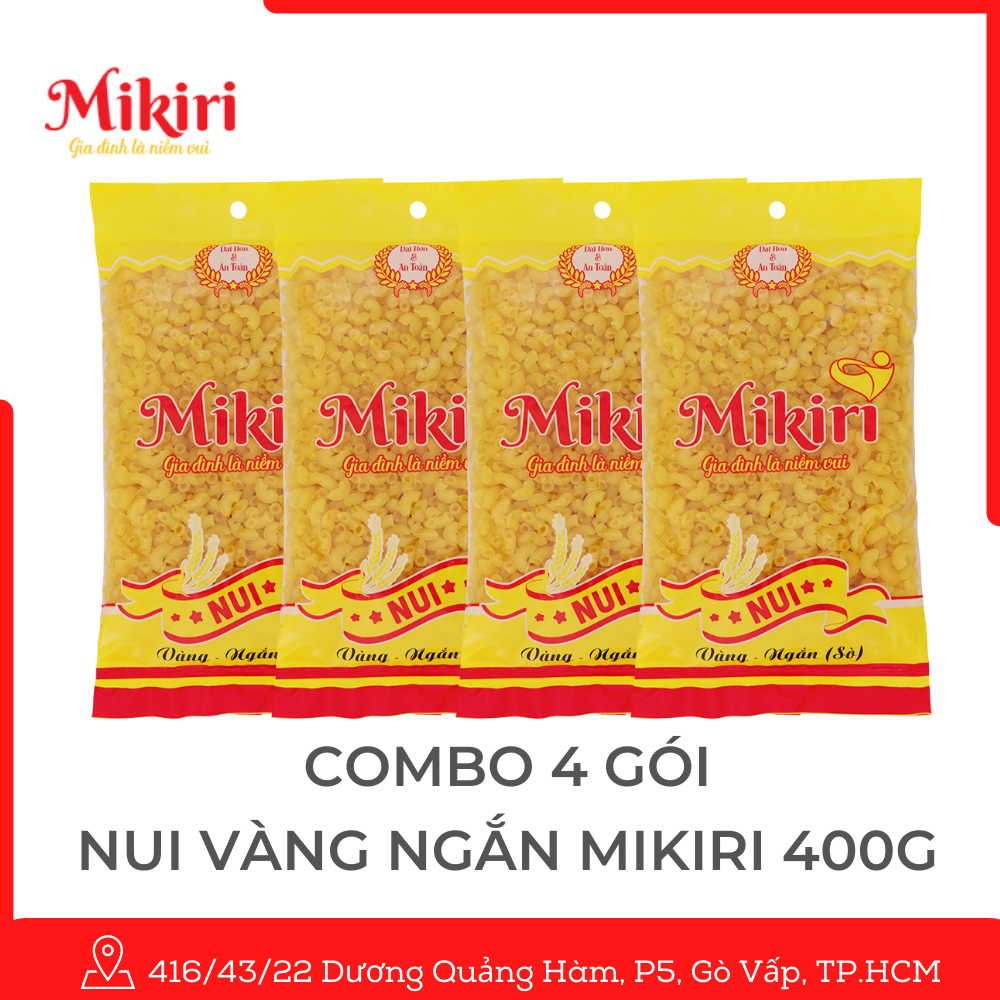 Combo 4 Nui Vàng Ngắn Mikiri 400g