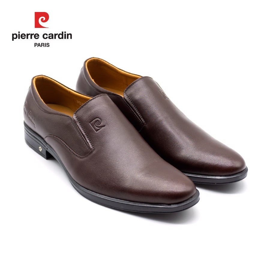 Giày lười da nam Pierre Cardin, chất liệu da bò thật cao cấp, thiết kế đơn giản, logo dập nổi sang trọng - PCMFWLG 712