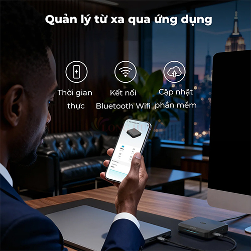 Bộ sạc nhanh Anker Prime Power Bank Ultra-Fast Charging Base 1USB 2Type-C 150W A1903 - Hàng chính hãng