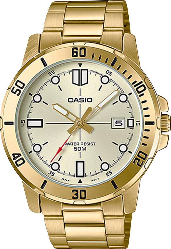 Đồng Hồ Nam Dây Thép Không Gỉ Casio MTP-VD01G-9EVUDF (45mm)