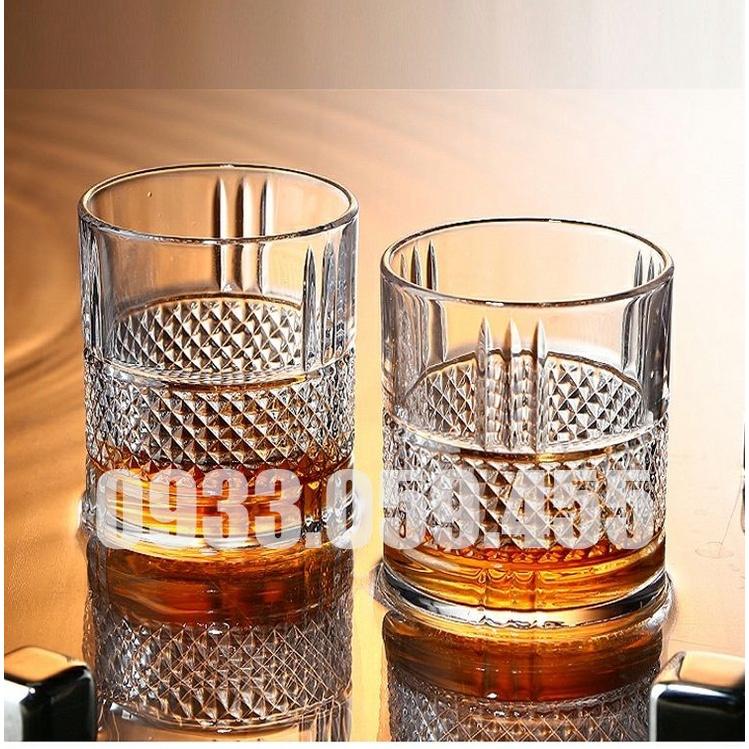 Ly uống rượu Tây thủy pha lê cao cấp 300ML, cốc uống rượu whisky glass