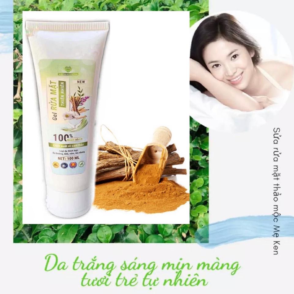GEL RỬA MẶT CHIẾT XUẤT RỄ CAM THẢO MẸ KEN