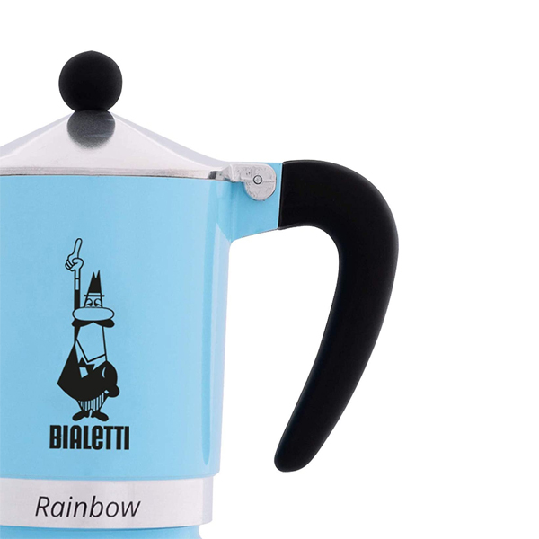 BÌNH PHA CÀ PHÊ BIALETTI RAINBOW LIGHT BLUE 3 CUP. HÀNG CHÍNH HÃNG