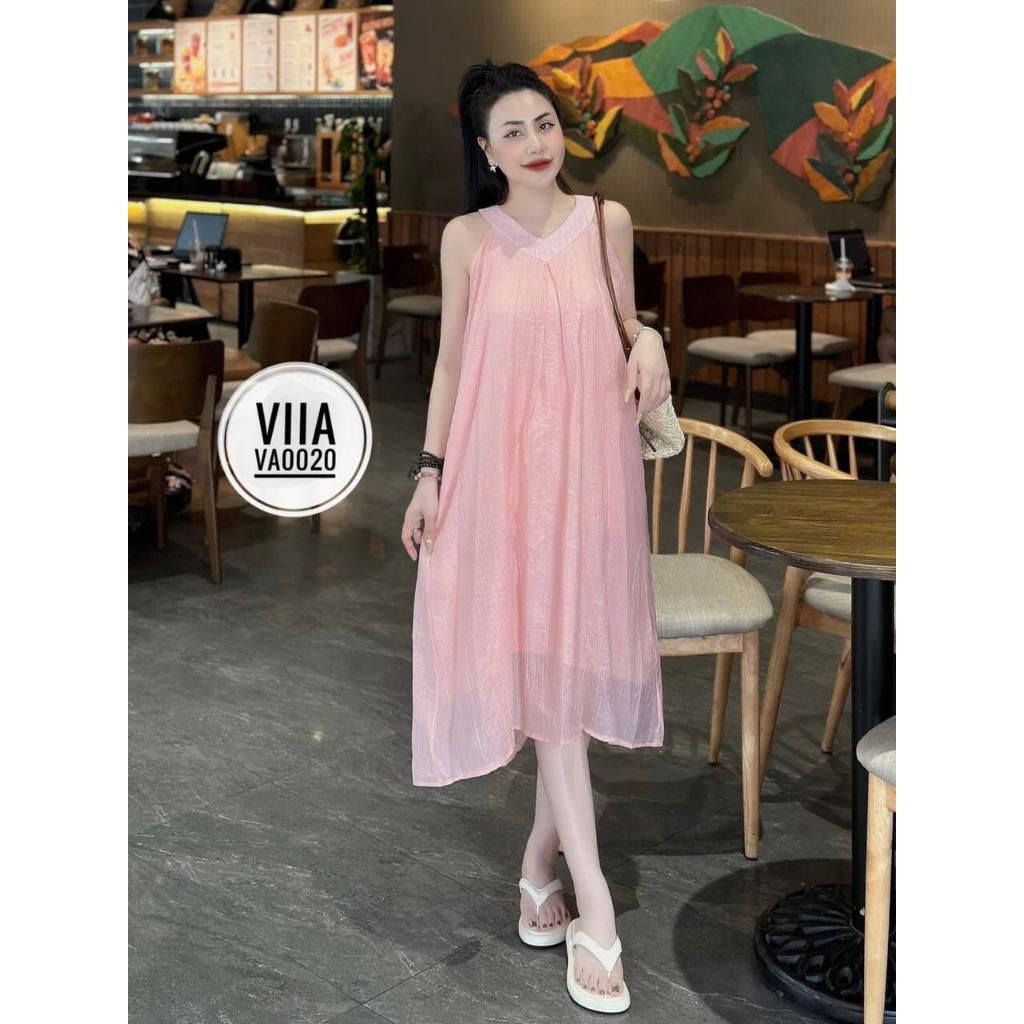 Đầm bầu hồng suông chữ A dáng dài, Váy đầm cho mẹ trước và sau sinh, Đầm Baby Doll