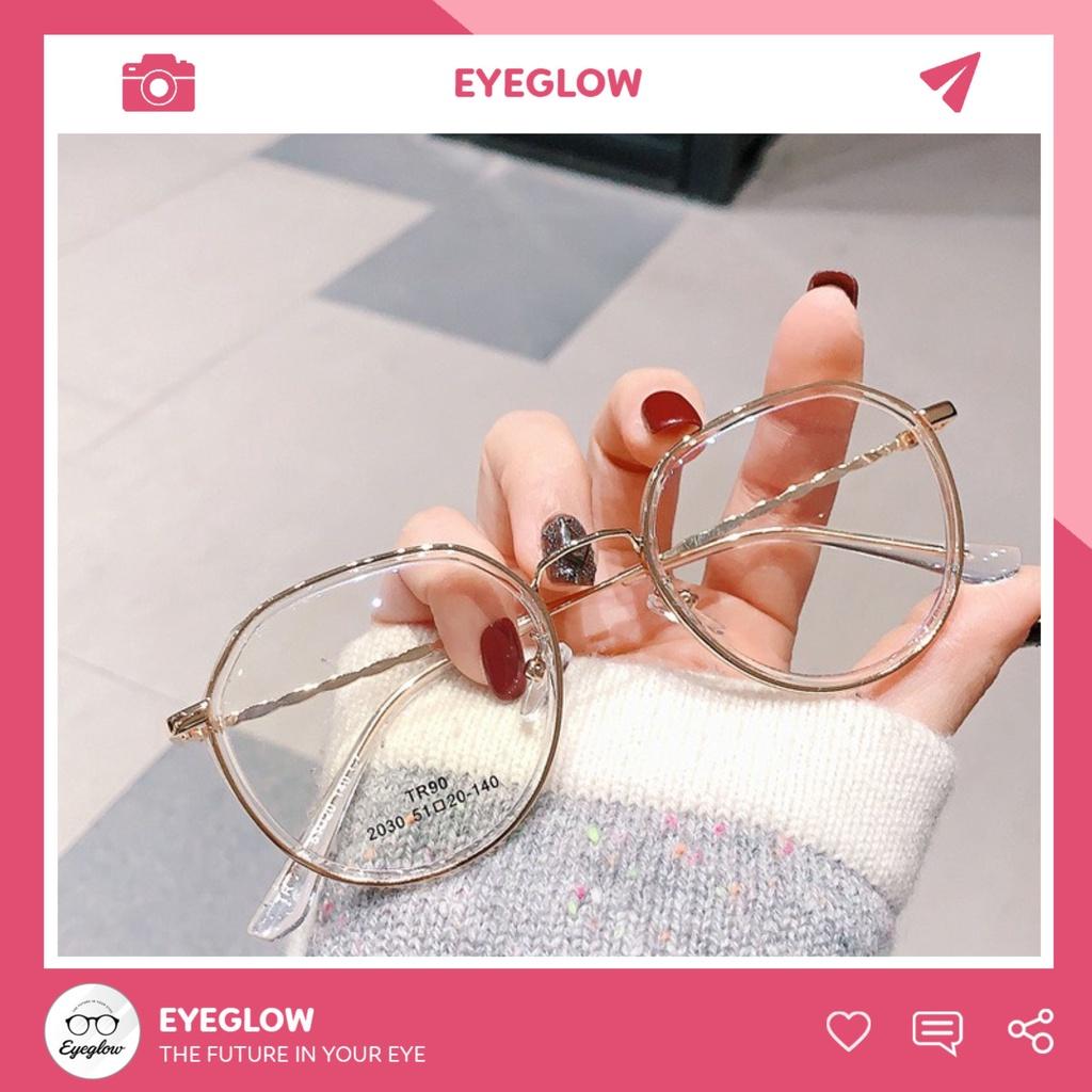 Mắt kính gọng kim loại chống ánh sáng xanh EYEGLOW gọng kính thời trang dành cho nữ phiên bản đặc biệt cực hot EG2202