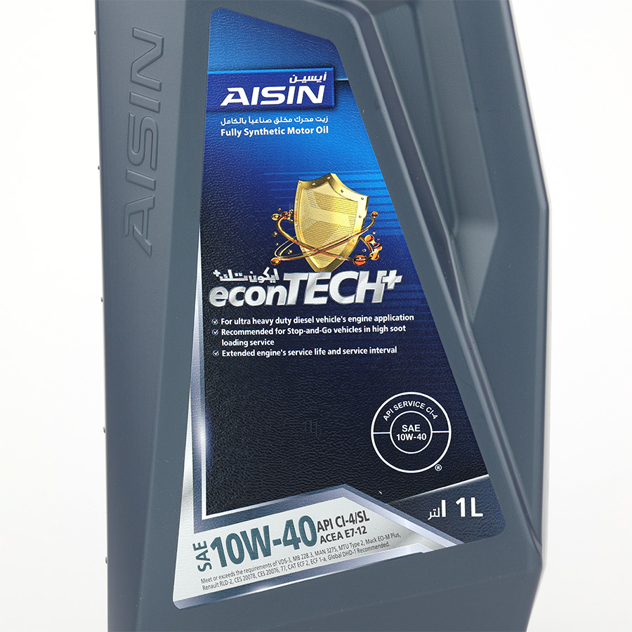 Nhớt Động Cơ AISIN ECFI1041PB 10W-40 CI4 / SL econTECH+ Fully Synthetic 1L 