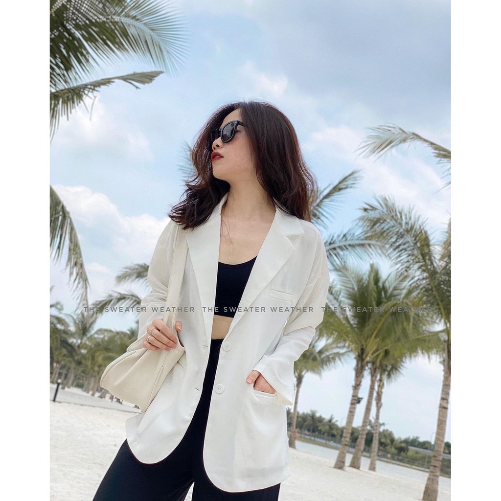 Áo blazer nữ áo vest nữ dáng suông rộng chất vải cao cấp kiểu hàn quốc