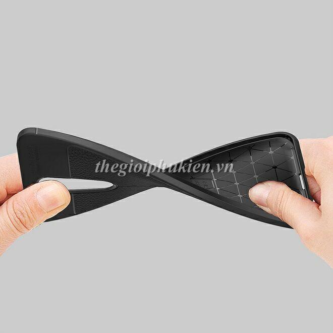 Ốp lưng silicon vân da Auto Focus Xiaomi Redmi 8