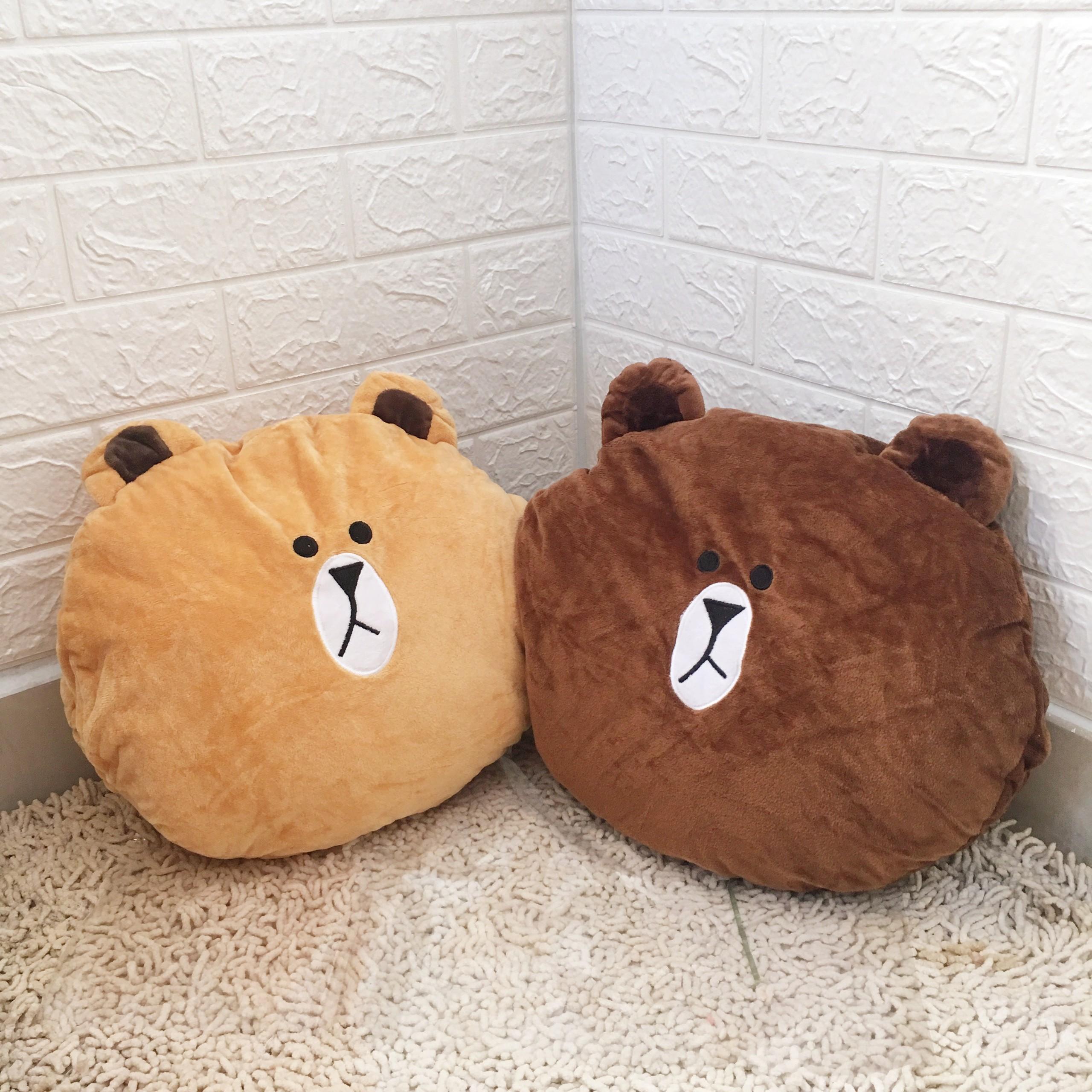 GỐI MỀN 3 in 1 gấu Brown siêu cute, nỉ nhung siêu mịn, bộ chăn gối văn phòng, gấu bông kèm mền GM79-BrownNgu