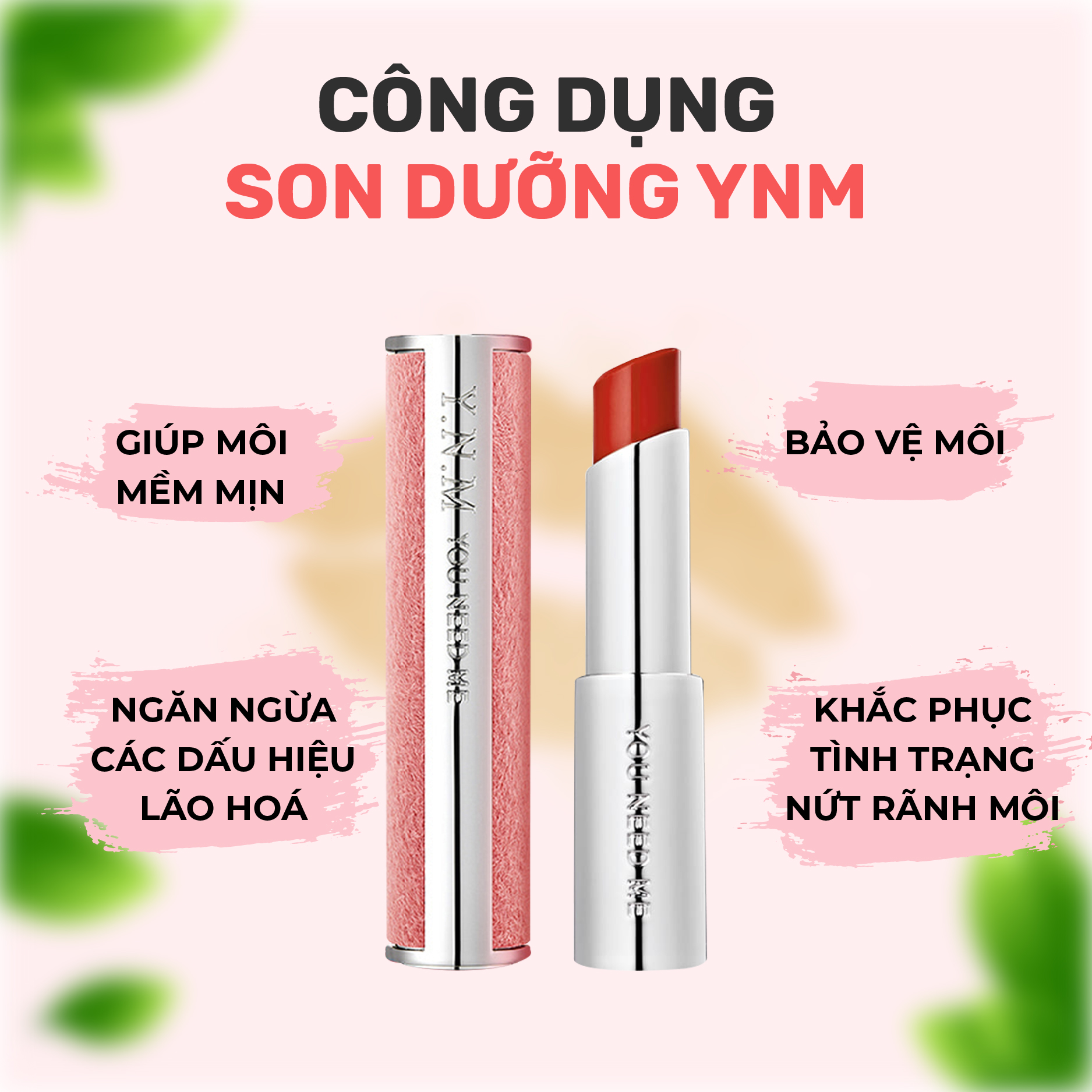 Son Dưỡng Lì Có Màu YNM Candy Pop Glow Melting Balm Crimson Chili 3g/ Đỏ Gạch