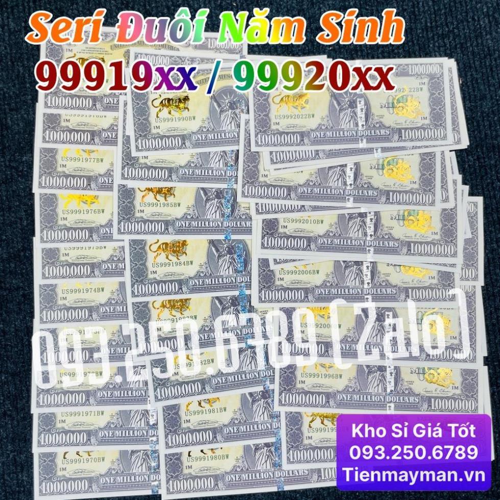 SERI NĂM SINH Tiền 1 Triệu USD Con Mèo May Mắn Lưu Niệm Lì Xì Tết Quý Mão, có Bảo An, tặng bao lì xì , Lì Xì Tết