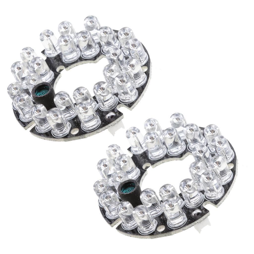 2 Pieces Infrared 24 IR LED Board Module for Surveillance Camera Light Board