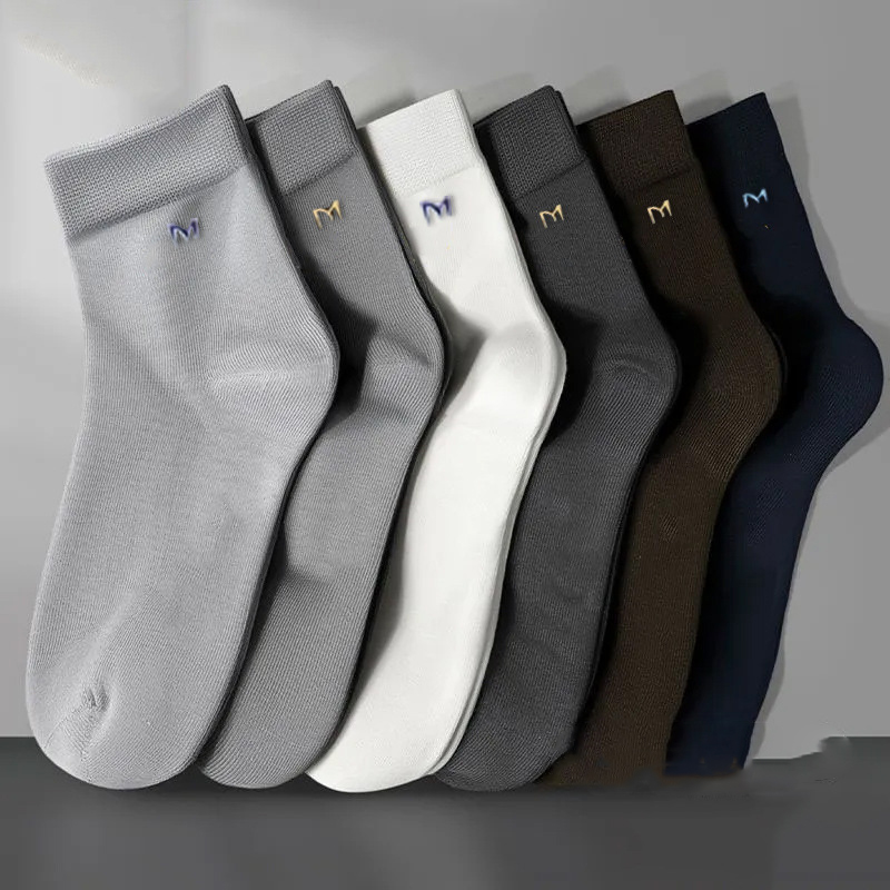 [Set 5 đôi] Tất Vớ nam nữ Chữ M dày dặn cao tầm trung chất vải cotton 100%