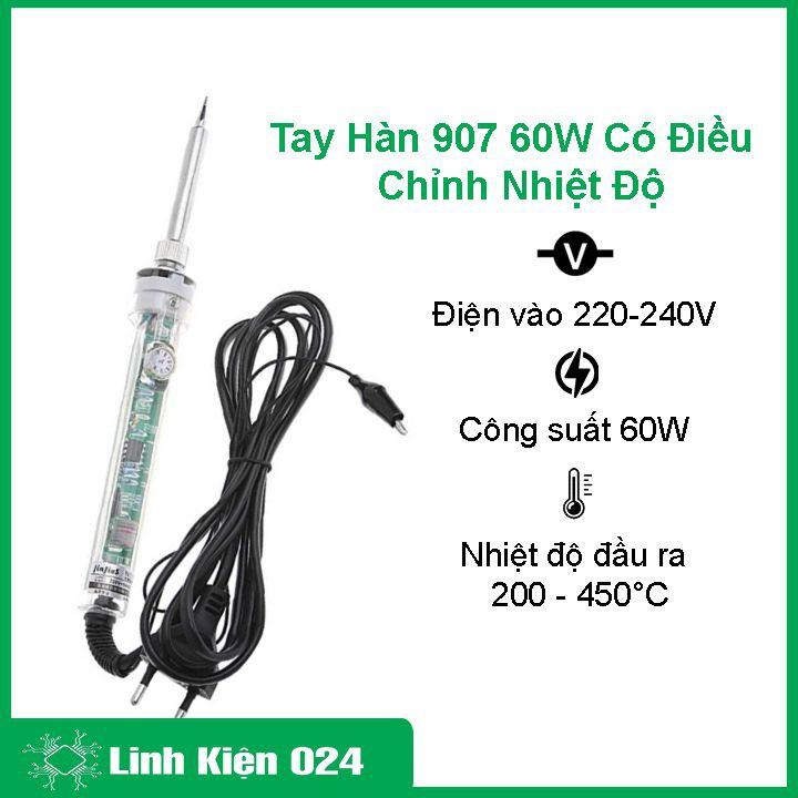 Combo 5 Tay Hàn 907 60W Có Điều Chỉnh Nhiệt Độ