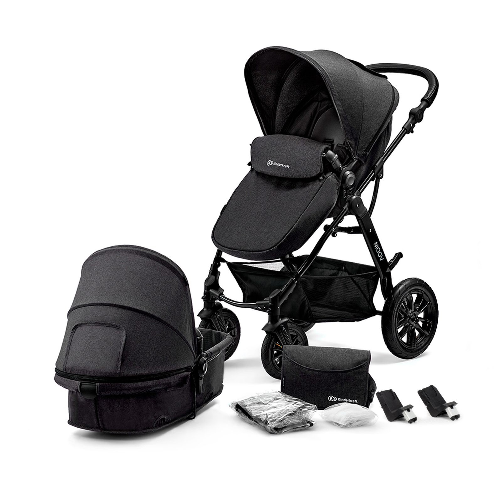 Bộ xe đẩy Kinderkraft Moov 2in1 cho bé từ 0 tháng tuổi trở lên - Gồm Xe đẩy, xe nôi - Chính hãng