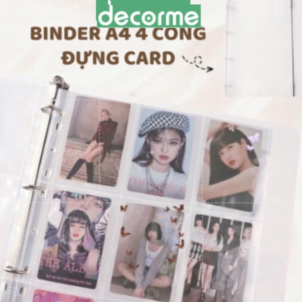 Sổ còng A4 4 còng DecorMe binder bìa sổ còng giấy refill A4 4 lỗ phụ kiện vpp