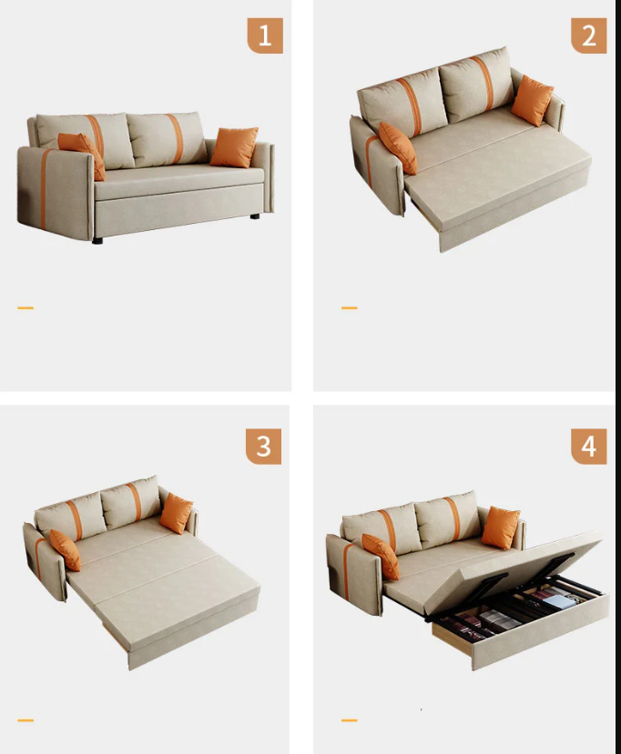 Sofa giường đa năng hộc kéo HGK ngăn chứa đồ tiện dụng Juno Sofa KT 1m8 