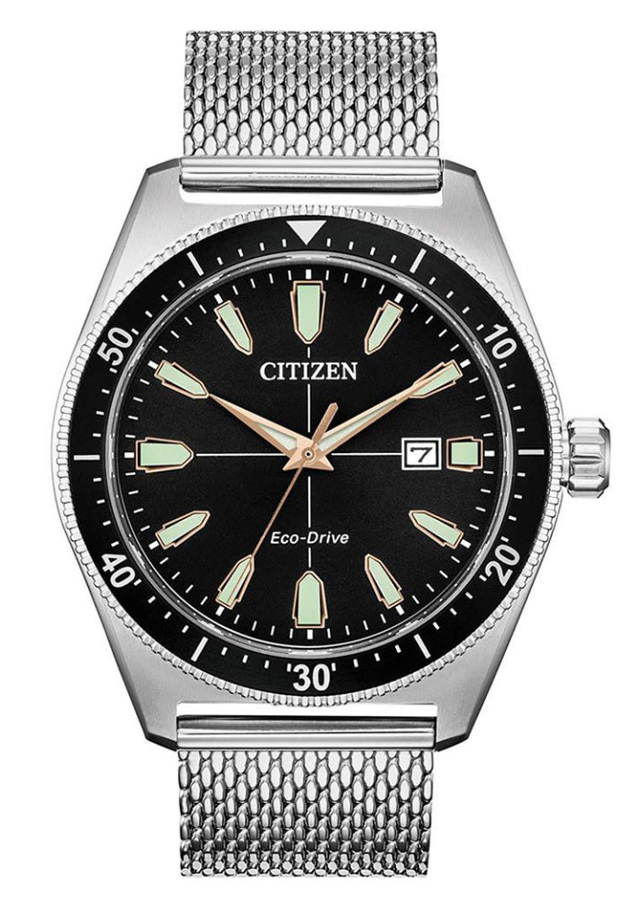 Đồng Hồ Nam Citizen Eco-Drive Dây Thép Không Gỉ AW1590-55E - Mặt Đen (43mm)