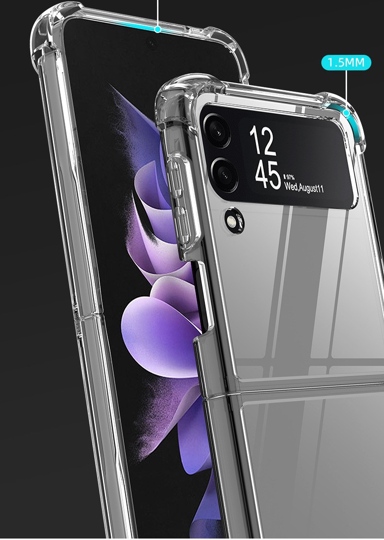 Ốp lưng Trong Suốt dành cho Samsung Galaxy Z Flip 4 Chống Sốc, Chống Ố Vàng - Hàng chính hãng