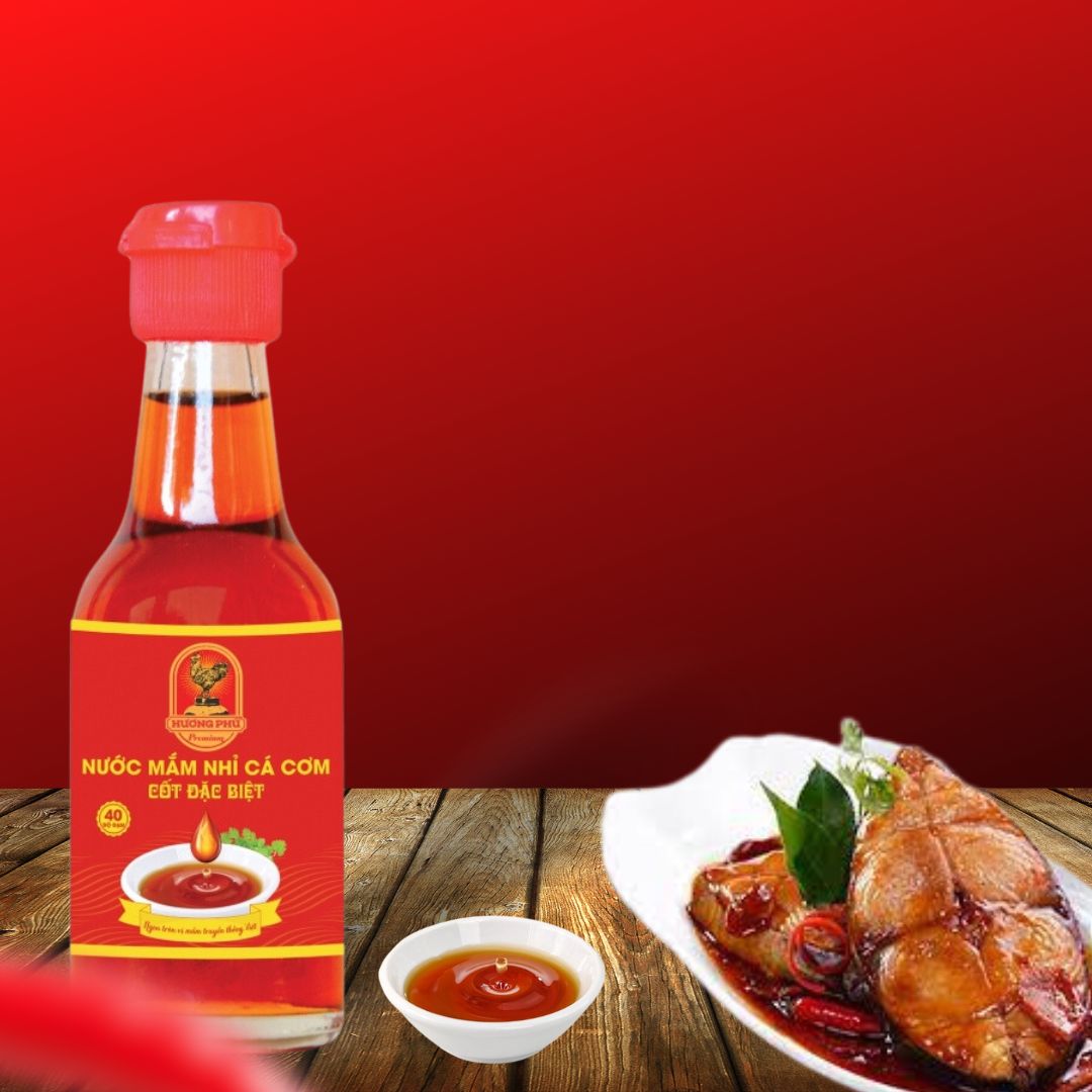 Nước mắm nhỉ cá cơm cốt đặc biệt Hương Phú | Lốc 06 chai | Nước chấm | 40 độ đạm| 60ml | T06040