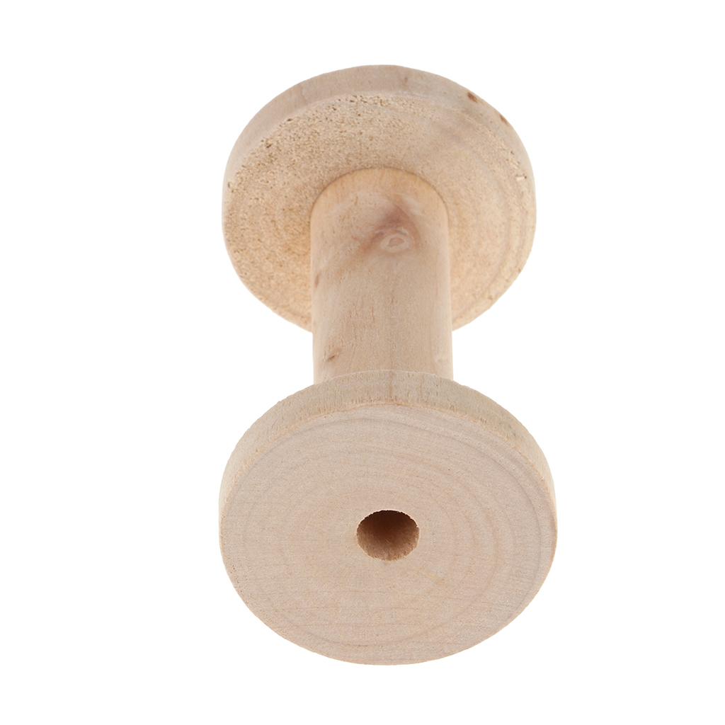 1X Gỗ Ống Cuộn Dây Cuốn Dây Lớp Viền May Dụng Cụ Bộ Kim Chỉ Phụ Kiện