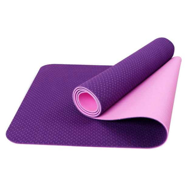 Thảm Tập Yoga , Gym chống trượt 2 lớp dày 6mm chất liệu cao su non TPE cao cấp tập thể dục tại nhà