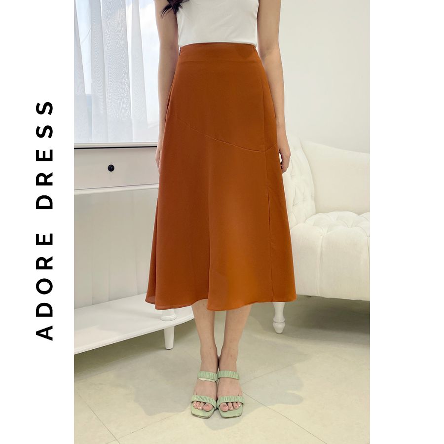 Chân váy Midi skirts casual style giả đũi trơn  xẻ lệch  323SK2032  ADORE DRESS