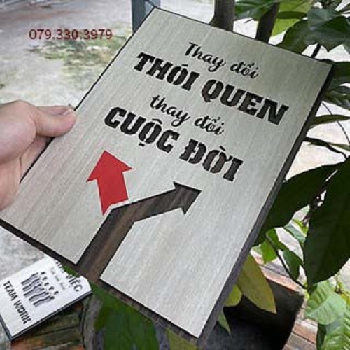 Tranh Trang Trí , Tranh Treo Tường Thay Đổi Thói Quen Thay Đổi Cuộc Đời Tạo Động Lực Làm Việc